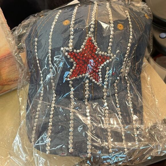 Crystal rhinestone Star Base ball Cap Hat - Picture 6 of 6
